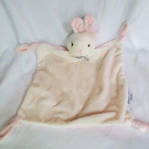 Stephen Joseph Bunny Rabbit Lovey Plush Security Lovie Cream‎ Pink Knotted